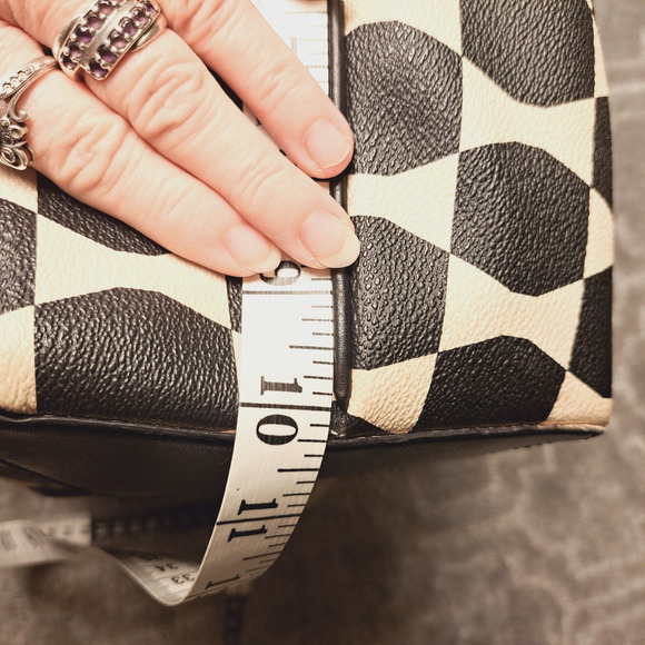 Kate Spade Francis Tote Bag allover bowtie coated canvas leather Shoulder Purse - Picture 9 of 16